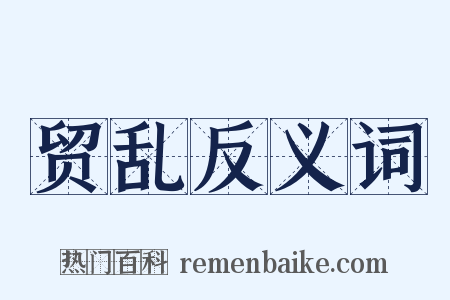 贸乱反义词是什么意思的图片